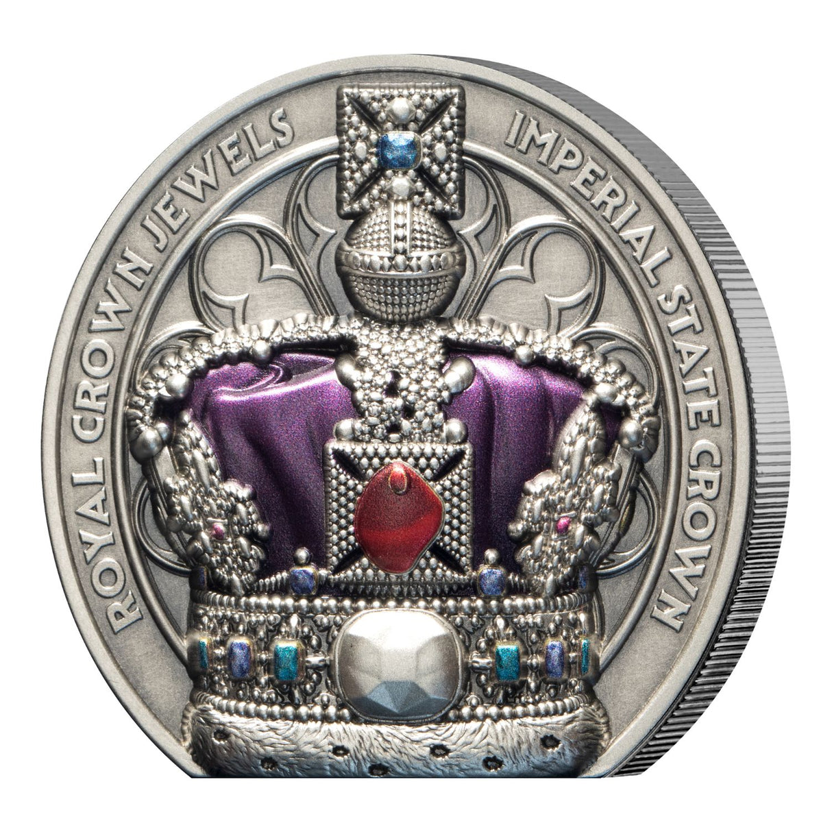 Royal Crown Jewels 2026 $5 Imperial State Crown Ultra High Relief 2oz Silver Antique Coin