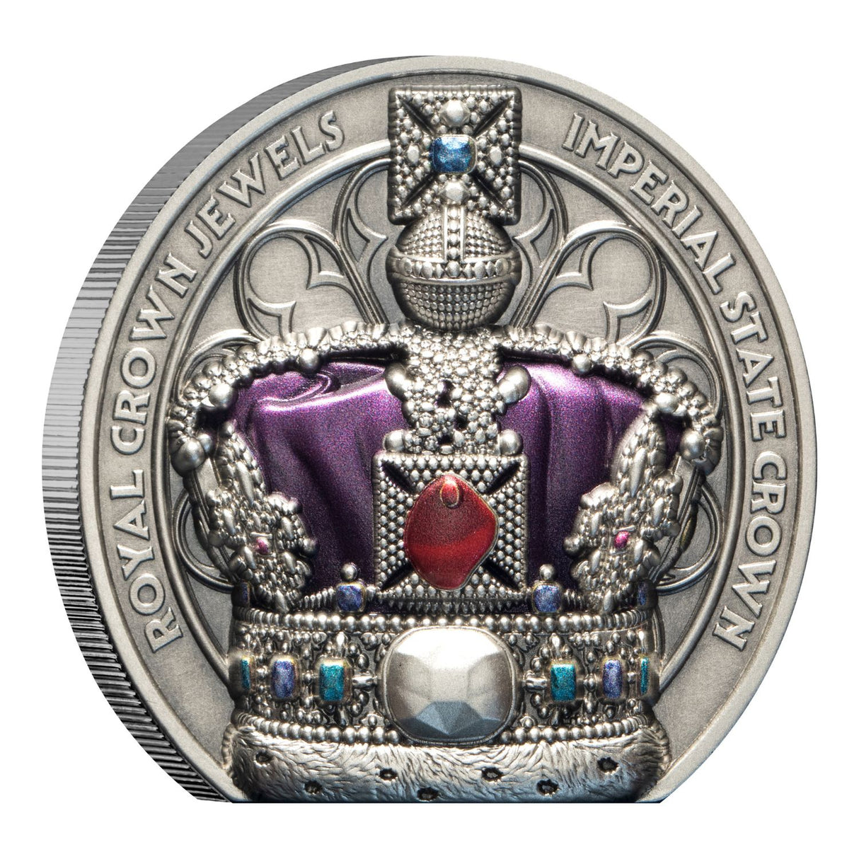 Royal Crown Jewels 2026 $5 Imperial State Crown Ultra High Relief 2oz Silver Antique Coin