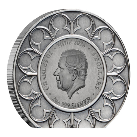 Royal Crown Jewels 2026 $5 Imperial State Crown Ultra High Relief 2oz Silver Antique Coin