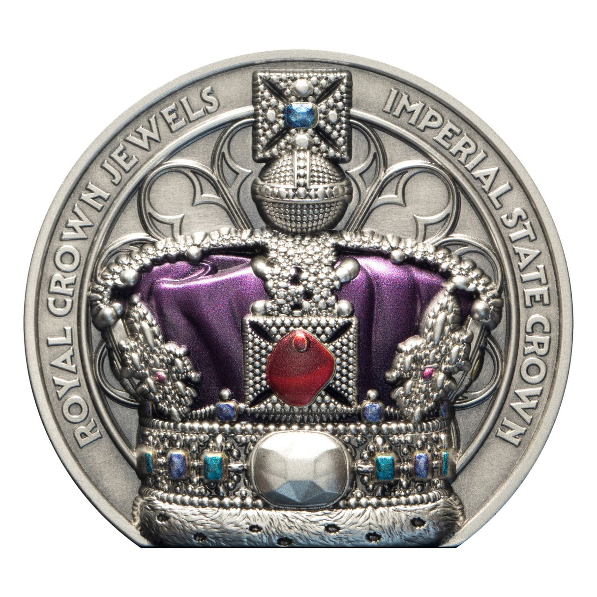 Royal Crown Jewels 2026 $5 Imperial State Crown Ultra High Relief 2oz Silver Antique Coin