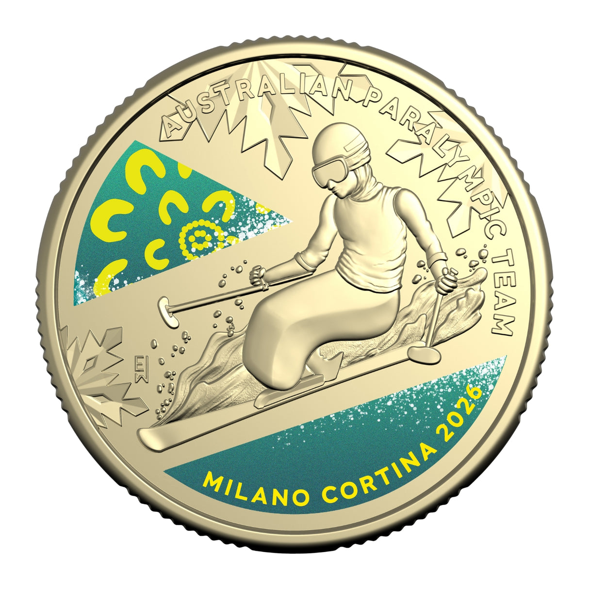 Australia Winter Paralympics 2026 $1 Colour Aluminium-Bronze Uncirculated Coin