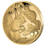 Squirrels 2026 $100 1oz Gold Proof Coin