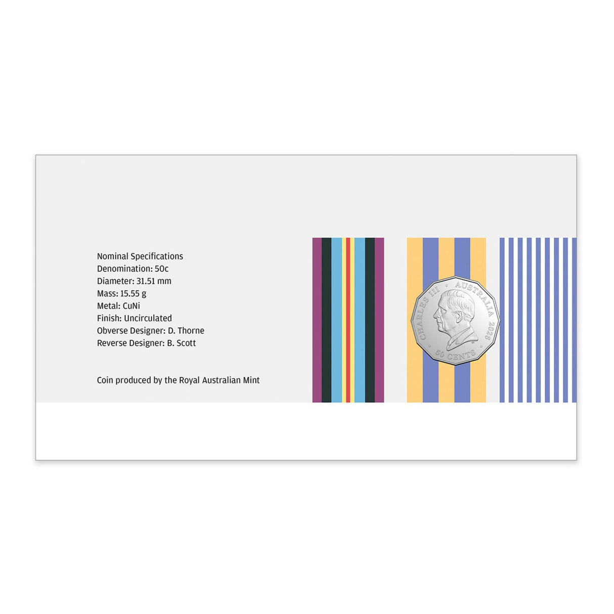 Australia Battle of Kapyong 75th Anniversary 2026 50c Stamp & Coin Cover