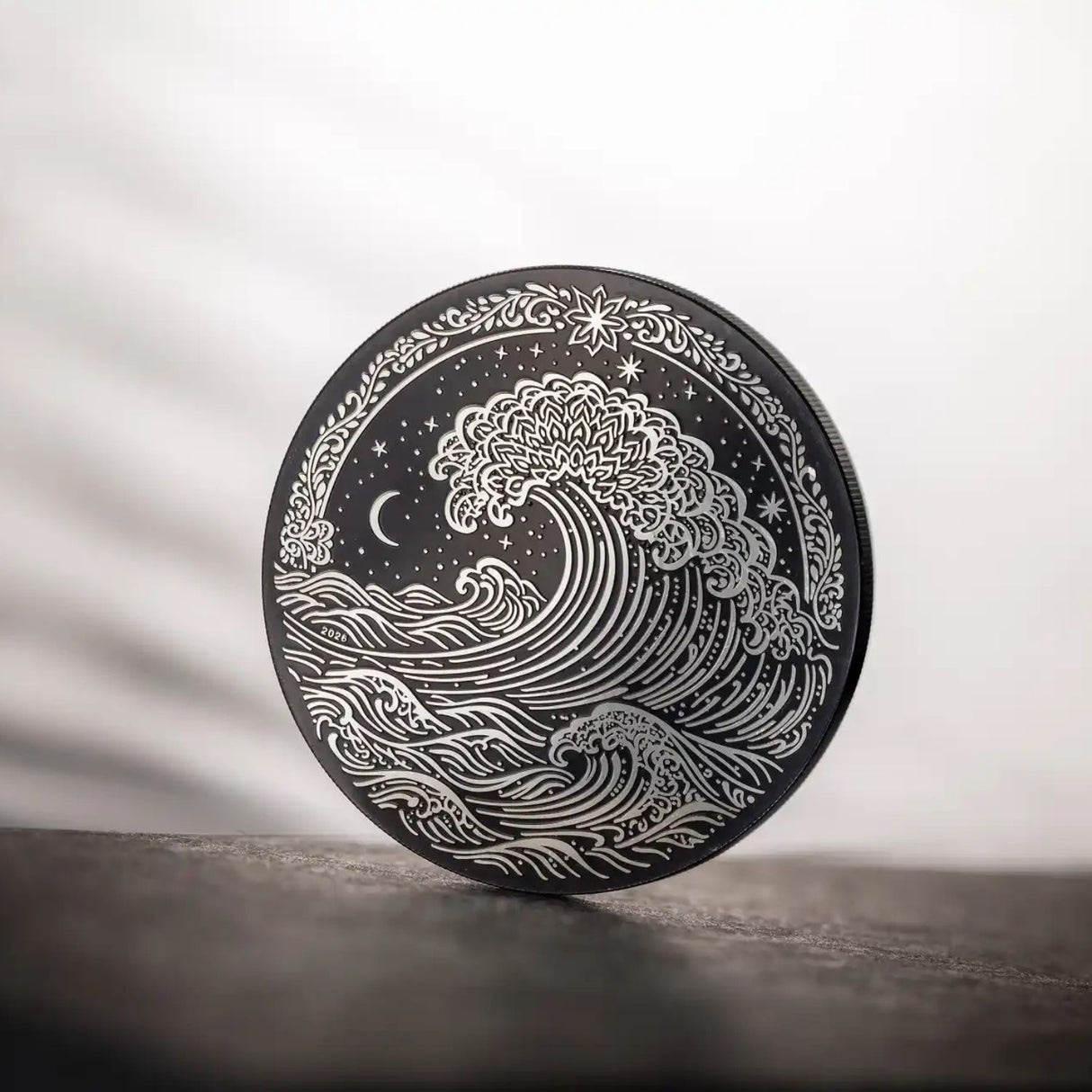 Wave 2026 $5 Obsidian Black 1oz Silver Coin