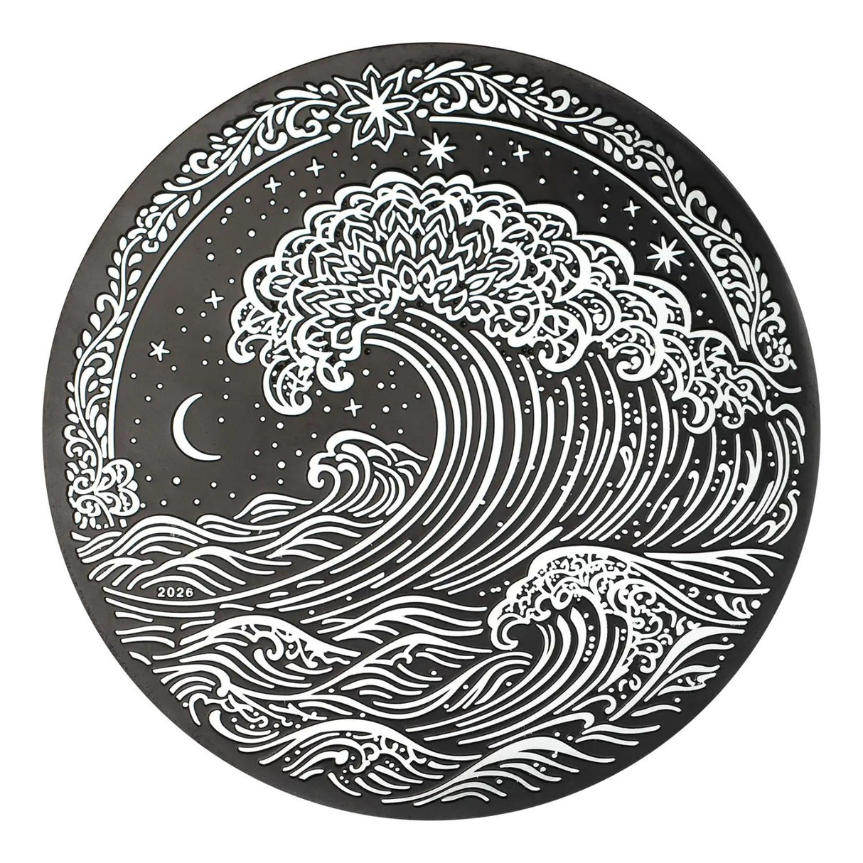 Wave 2026 $5 Obsidian Black 1oz Silver Coin
