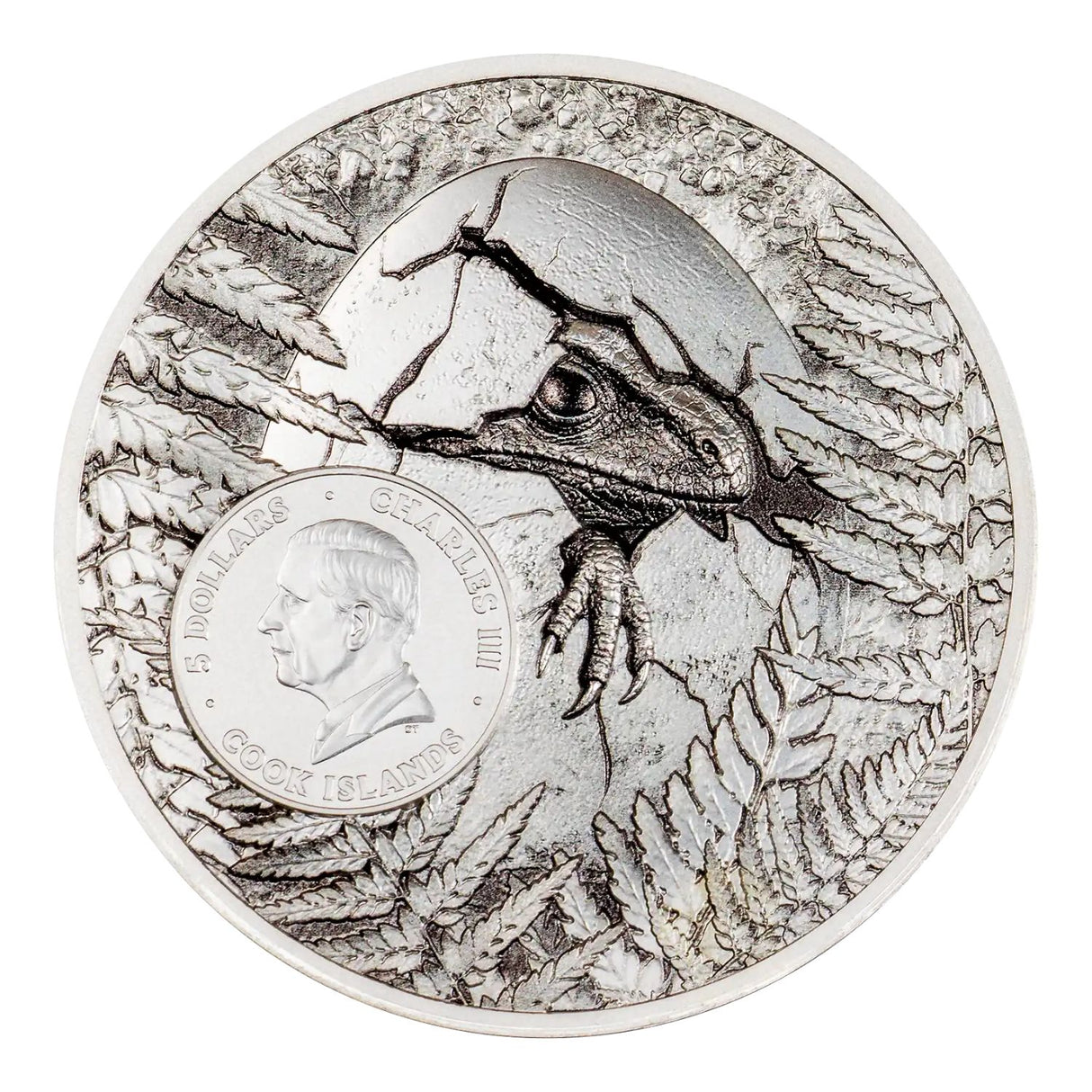 Jurassic Relics Carcharodontosaurus 2026 $5 1oz Silver Coin