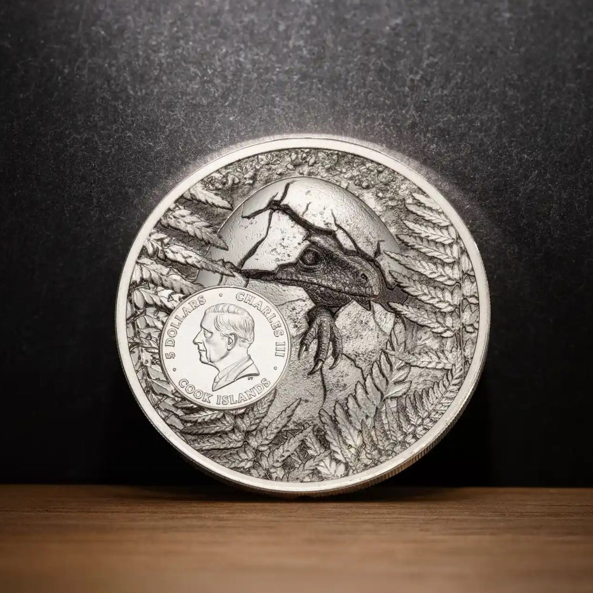 Jurassic Relics Carcharodontosaurus 2026 $5 1oz Silver Coin