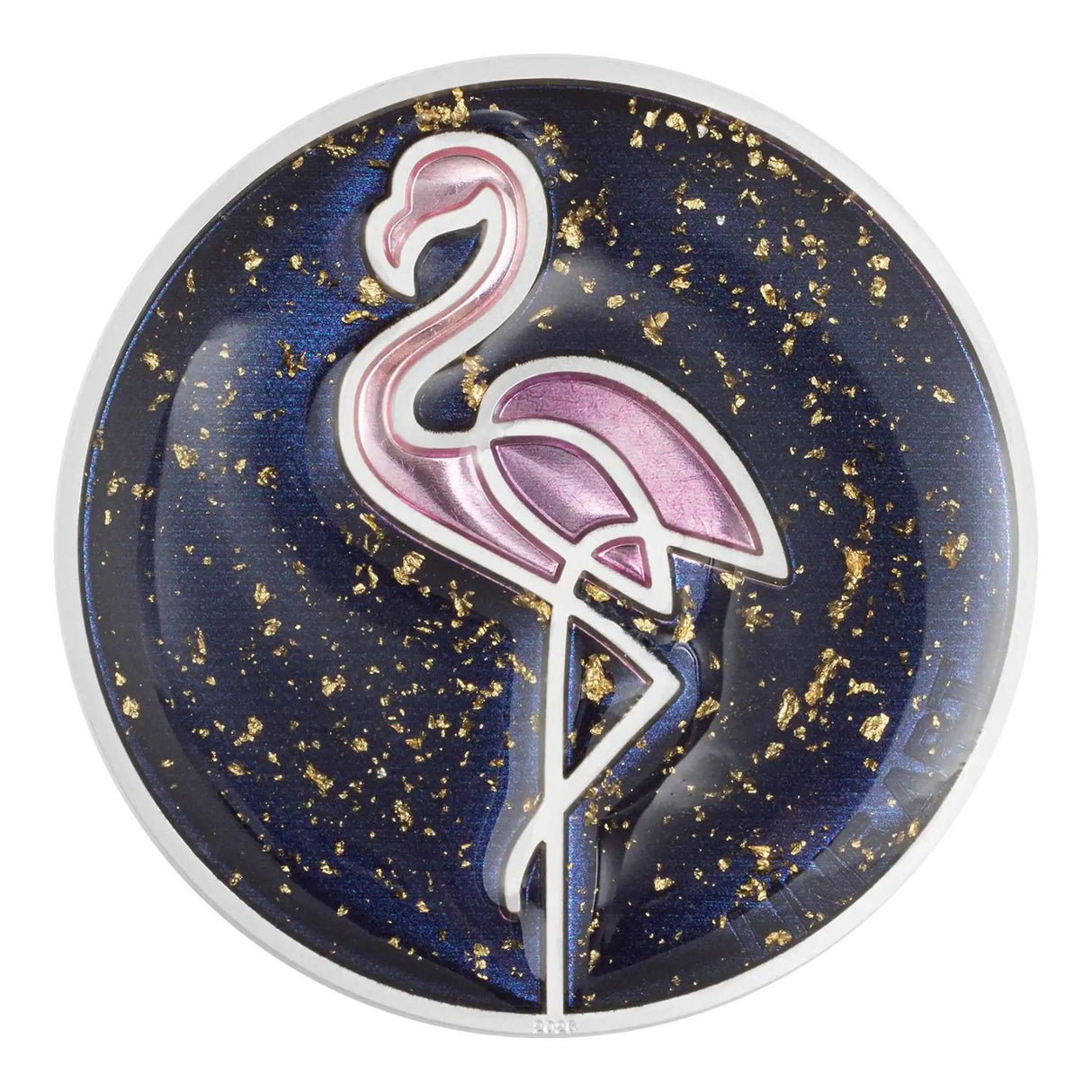 Line Art - Flamingo 2026 $5 Colour Enamelled 1oz Silver Proof Coin