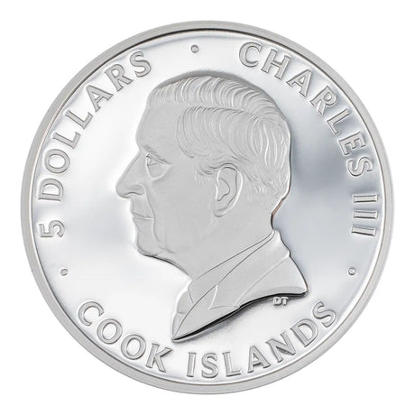 Line Art - Flamingo 2026 $5 Colour Enamelled 1oz Silver Proof Coin