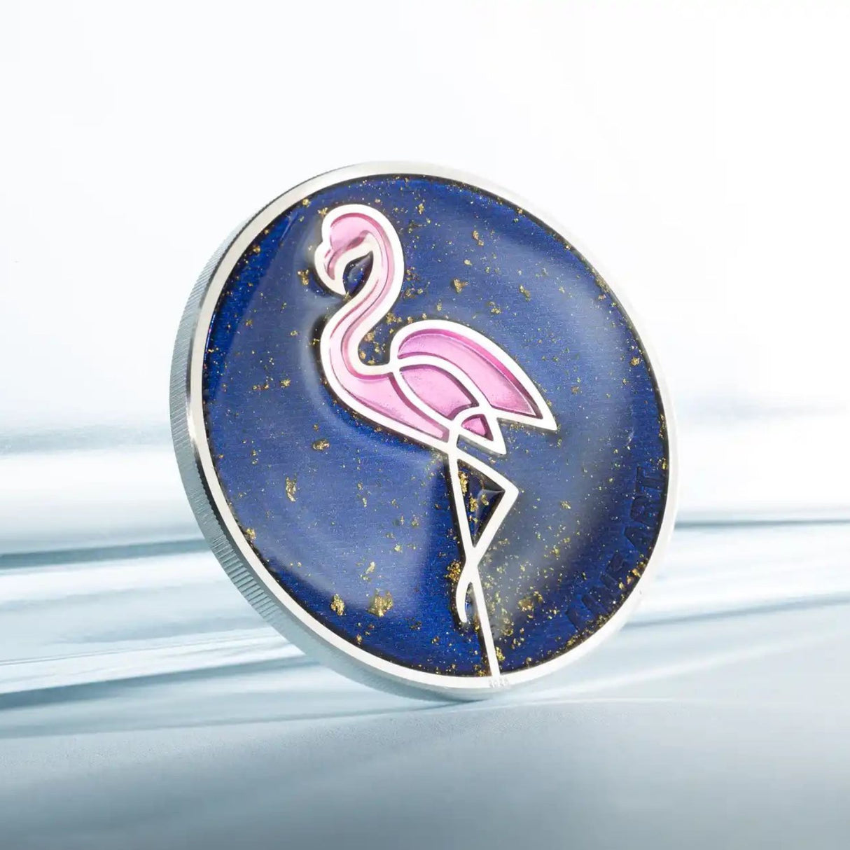 Line Art - Flamingo 2026 $5 Colour Enamelled 1oz Silver Proof Coin