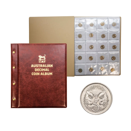 Australia 1966-2025 Complete 5c Echidna Uncirculated 62-Coin Collection