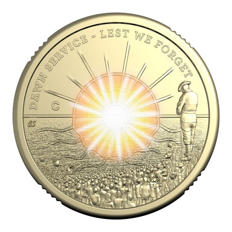 Australia Dawn Service 2026 $2 C Mintmark Colour Aluminium-Bronze Uncirculated Coin