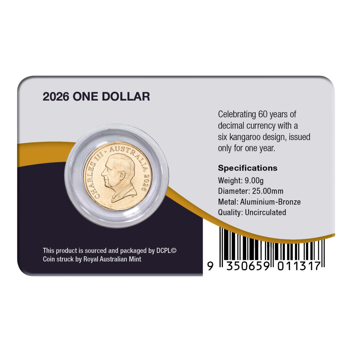 Australia Mob of Six Roos 2026 $1 Aluminium-Bronze Uncirculated Coin Pack