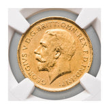 George V 1915S Gold Half Sovereign NGC MS62 (Uncirculated)