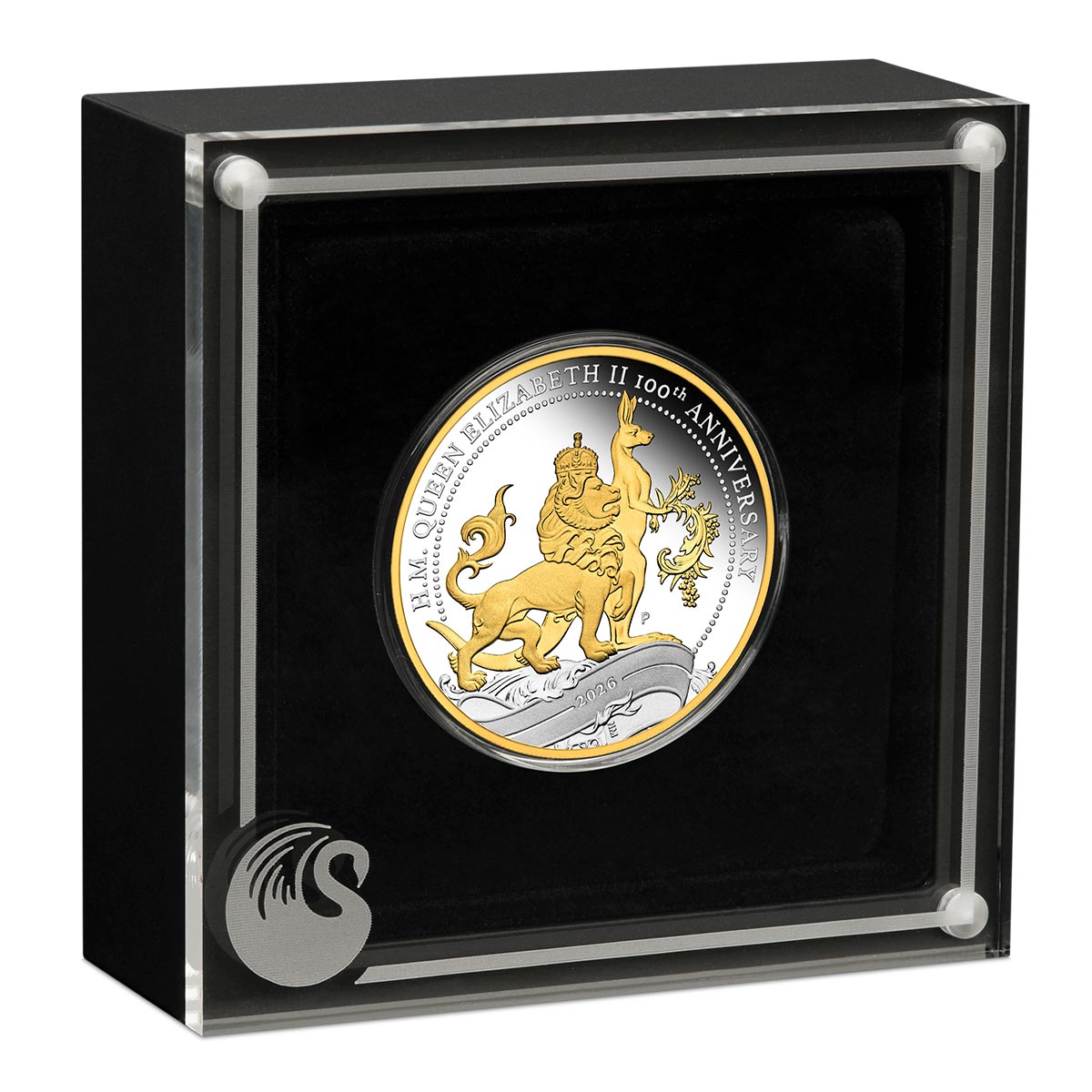 Australia Centenary of the Birth of Queen Elizabeth II 2026 $1 Gold-plated 1oz Silver Proof Coin