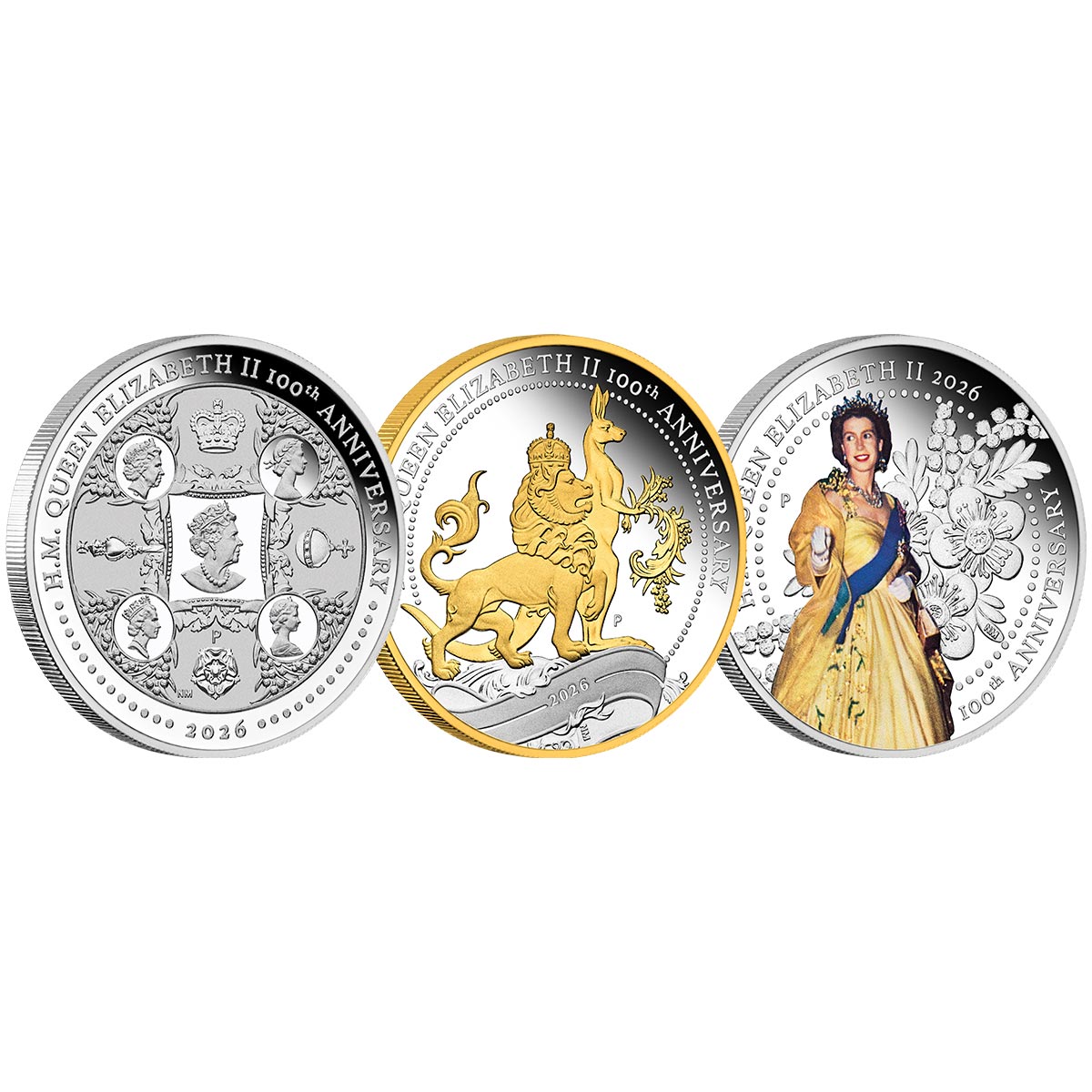Australia Centenary of the Birth of Queen Elizabeth II 2026 $1 1oz Silver Proof 3-Coin Set