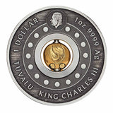 Lunar Year of the Horse Rotating Charm 2026 $1 1oz Silver Antique Coin