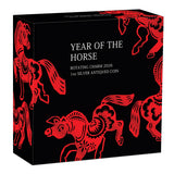 Lunar Year of the Horse Rotating Charm 2026 $1 1oz Silver Antique Coin