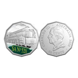 Australia Steam Giants 2025 50c South Australian Railways 520 Class No. 520 ‘Sir Malcolm Barclay-Harvey’ Colour Cupro-Nickel Uncirculated Coin