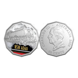 Australia Steam Giants 2025 50c NSW Government Railways AD60 Class Beyer-Garratt 6029 Colour Cupro-Nickel Uncirculated Coin