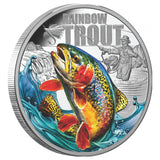 Rainbow Trout 2027 $1 Colour 1oz Silver Proof Coin