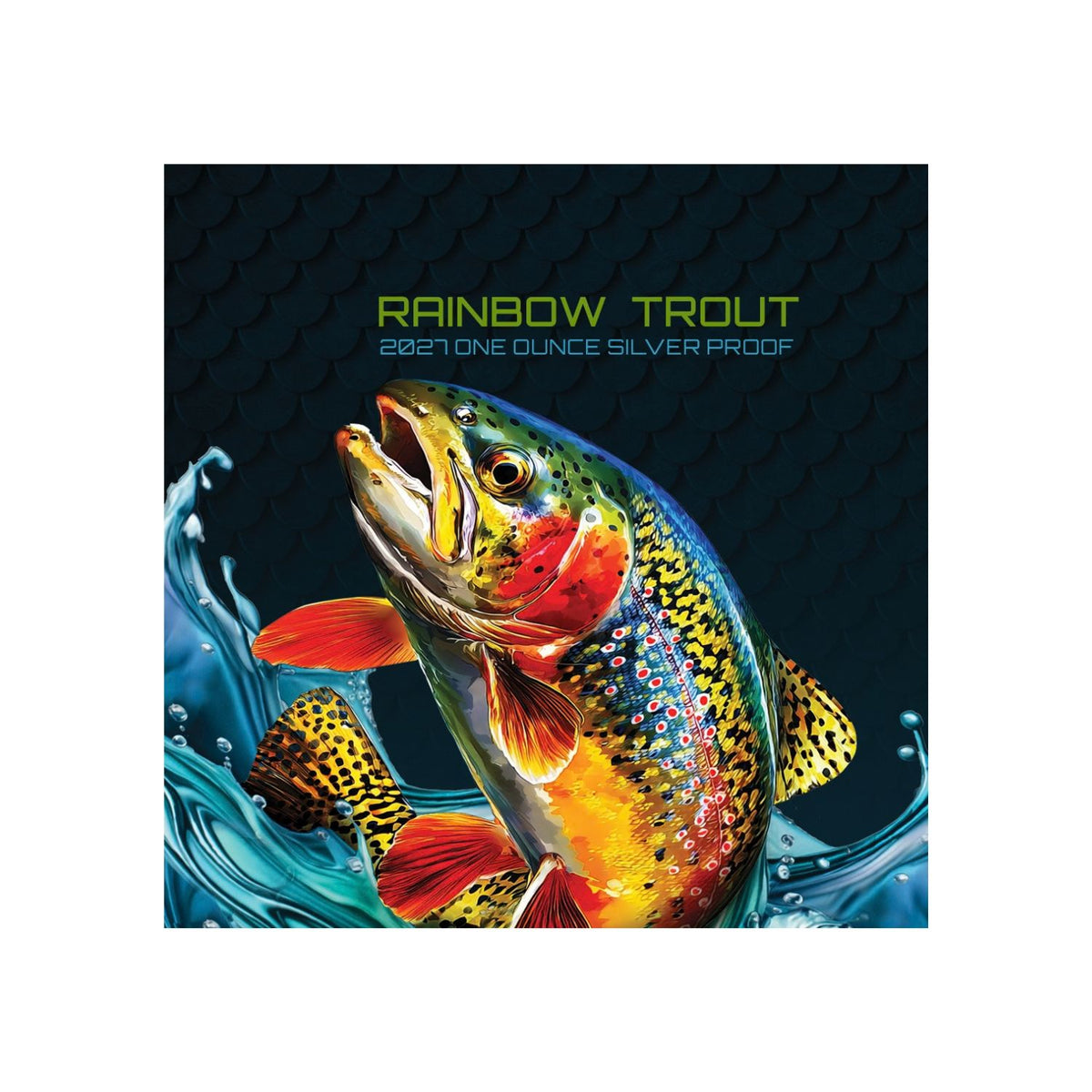 Rainbow Trout 2027 $1 Colour 1oz Silver Proof Coin