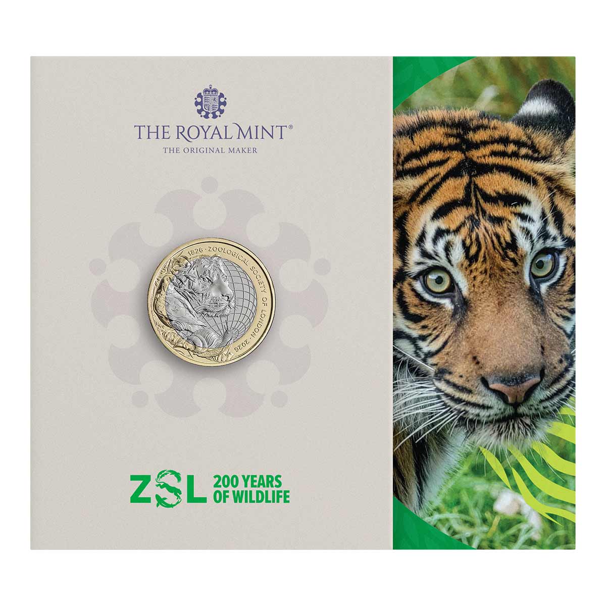 Great Britain 200 Years of Zoological Society of London 2026 £2 Bimetal Brilliant Uncirculated Coin