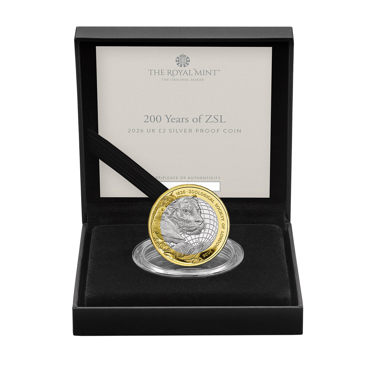 Great Britain 200 Years of Zoological Society of London 2026 £2 Bimetal Silver Proof Coin