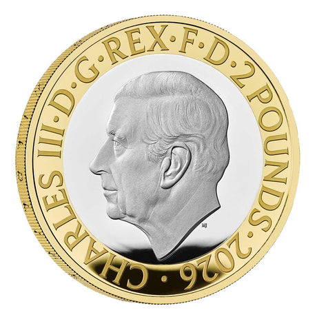 Great Britain 200 Years of Zoological Society of London 2026 £2 Bimetal Silver Proof Coin