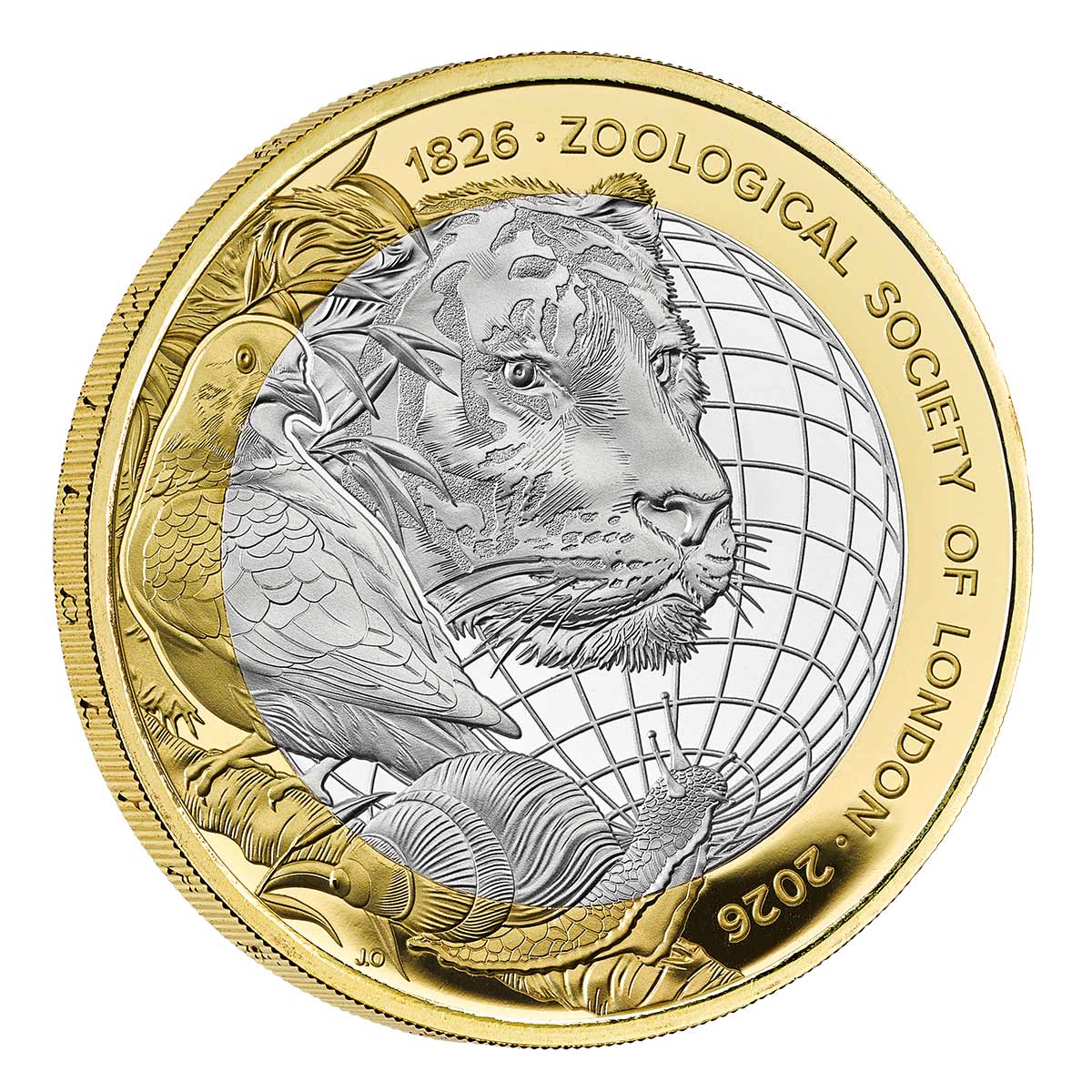 Great Britain 200 Years of Zoological Society of London 2026 £2 Bimetal Silver Proof Coin