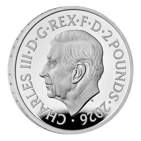 Great Britain Royal Tudor Beasts 2026 £2 Royal Dragon 1oz Silver Proof Coin