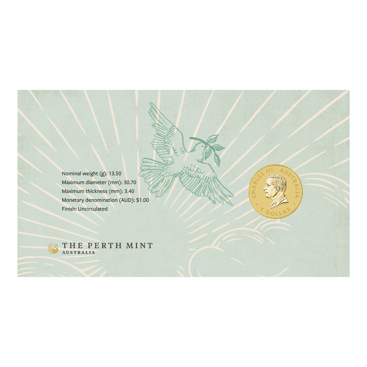 Australia Preparing for Peace 2026 $1 Stamp & Coin Cover
