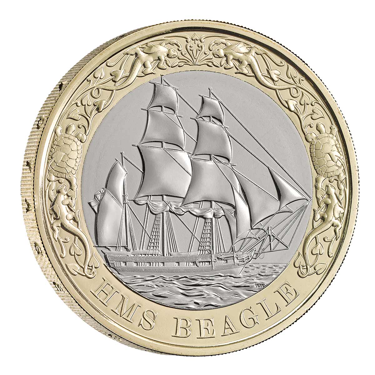 Great Britain HMS Beagle 2026 £2 Bimetal Brilliant Uncirculated Coin