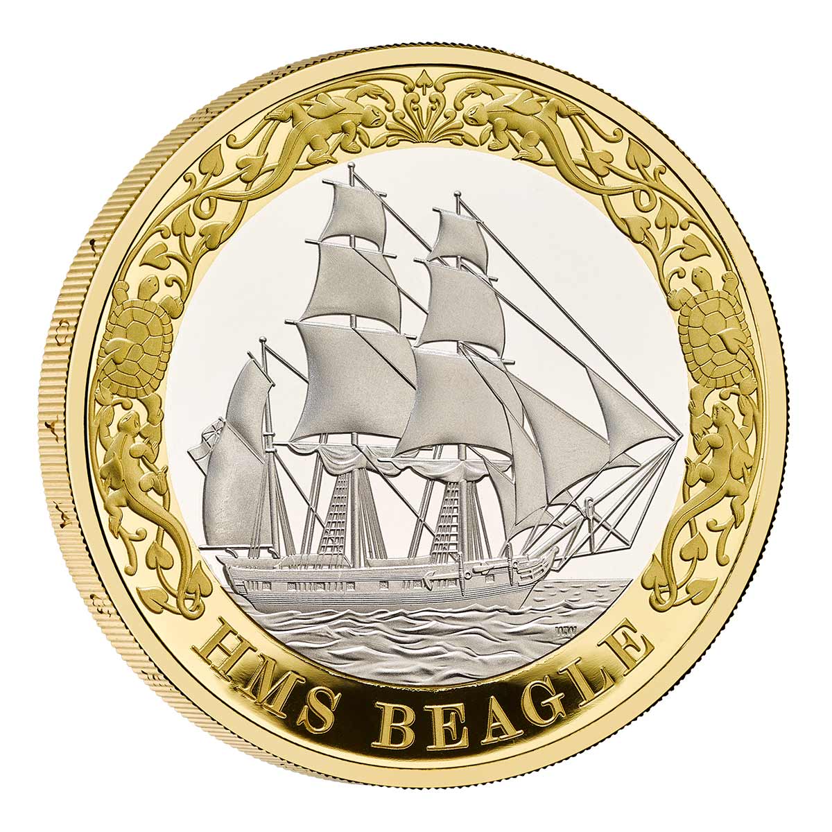 Great Britain HMS Beagle 2026 £2 Bimetal Silver Proof Coin