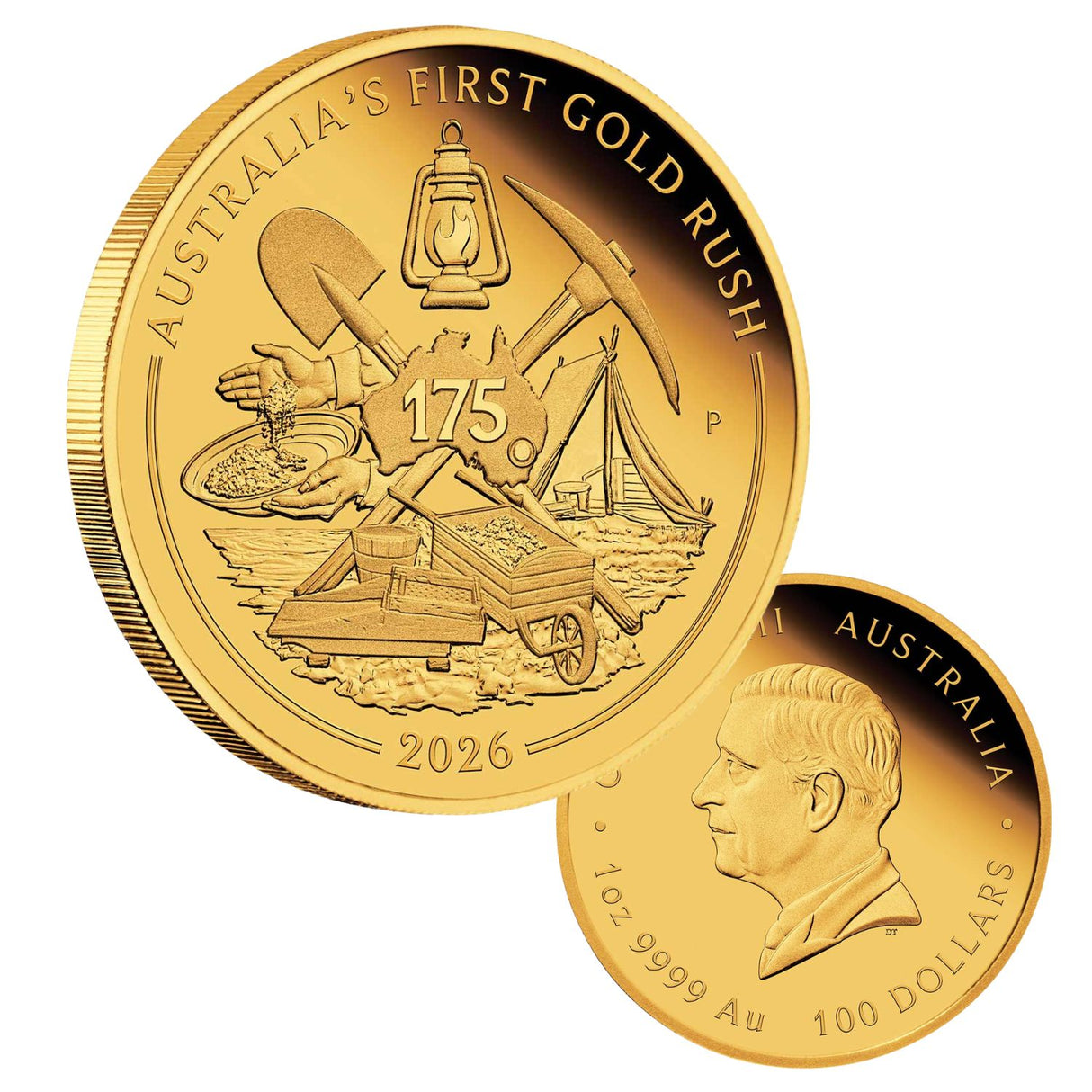 Australia First Gold Rush 175th Anniversary 2026 $100 1oz Gold Proof Coin
