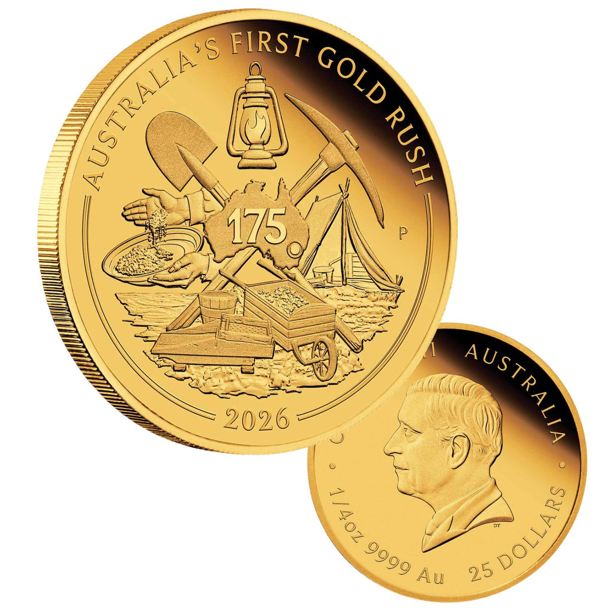 Australia First Gold Rush 175th Anniversary 2026 $25 1/4oz Gold Proof Coin
