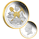 Australia First Gold Rush 175th Anniversary 2026 $1 Gold-plated 1oz Silver Proof Coin