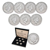Centenary of the Birth of Elizabeth II 2026 £1 Raphael Maklouf Unseen Effigies 1/4oz Silver Proof 7-Coin Collection