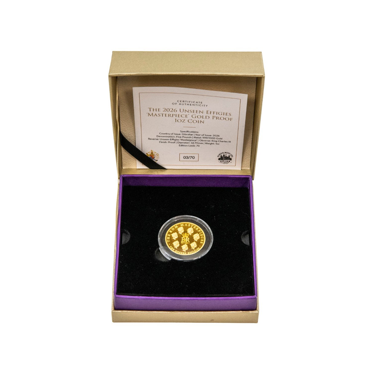 Centenary of the Birth of Elizabeth II 2026 £5 Raphael Maklouf Unseen Effigies High Relief 1oz Gold Proof Coin