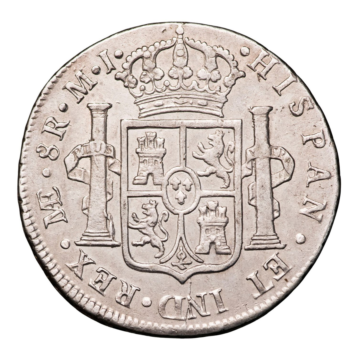 Spanish-American Charles III Lima 1779 Silver 8 Reales Extremely Fine