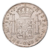 Spanish-American Charles IV Lima 1805 Silver 8 Reales about Uncirculated