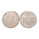 Spanish-American Charles IV Lima 1808 Silver 8 Reales about Uncirculated