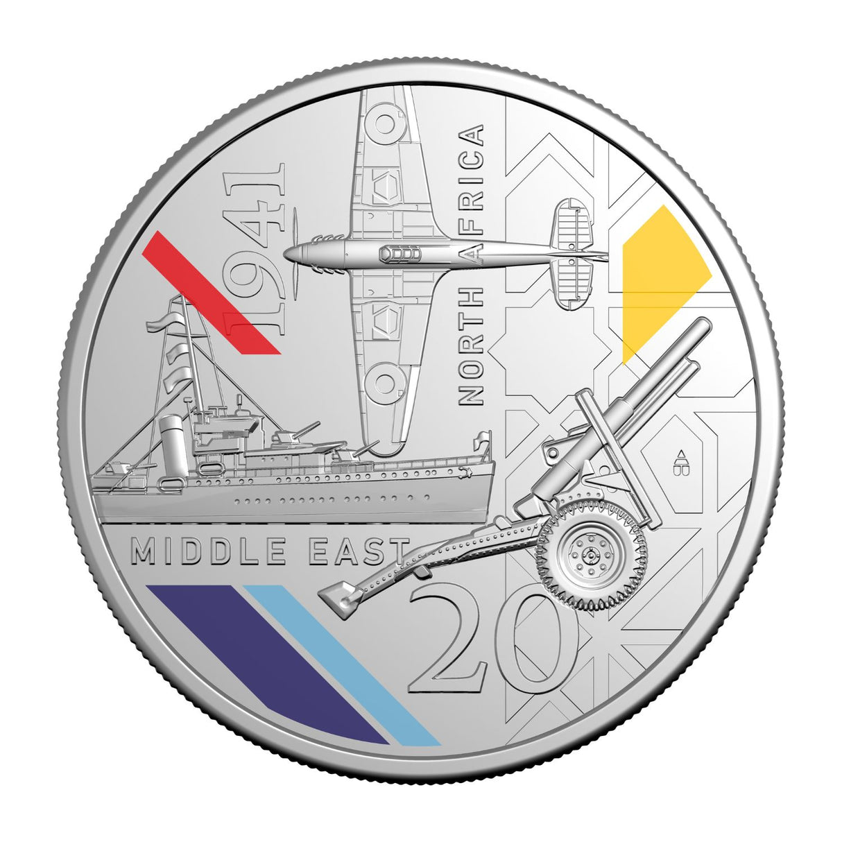 Australia WWII Service Amid Strife 2026 20c North Africa & Middle East Colour Cupro-Nickel Uncirculated Coin