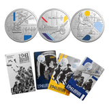 Australia WWII Service Amid Strife 2026 20c Colour Cupro-Nickel Uncirculated 3-Coin Set
