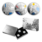 Australia WWII Service Amid Strife 2026 20c Colour Silver Proof 3-Coin Set