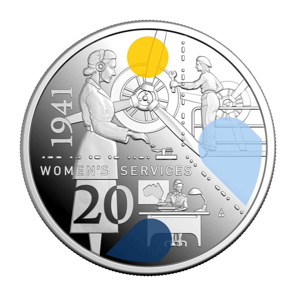 Australia WWII Service Amid Strife 2026 20c Colour Silver Proof 3-Coin Set
