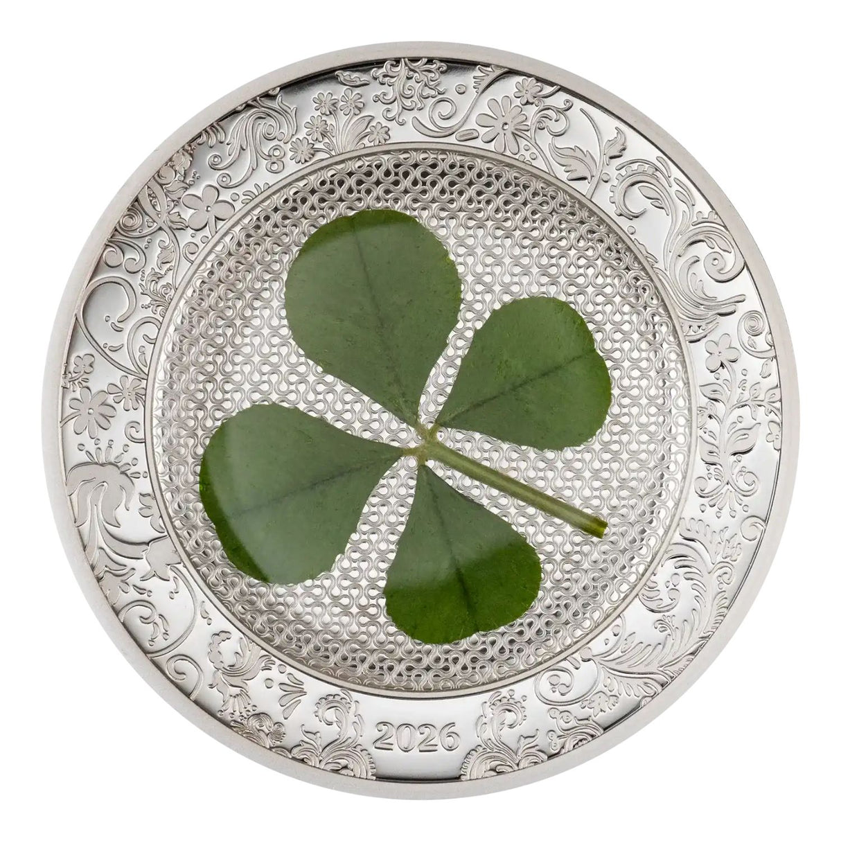 Ounce of Luck 2026 $5 Clover Leaf 1oz Silver Proof Coin