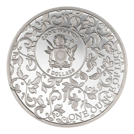 Ounce of Luck 2026 $5 Clover Leaf 1oz Silver Proof Coin