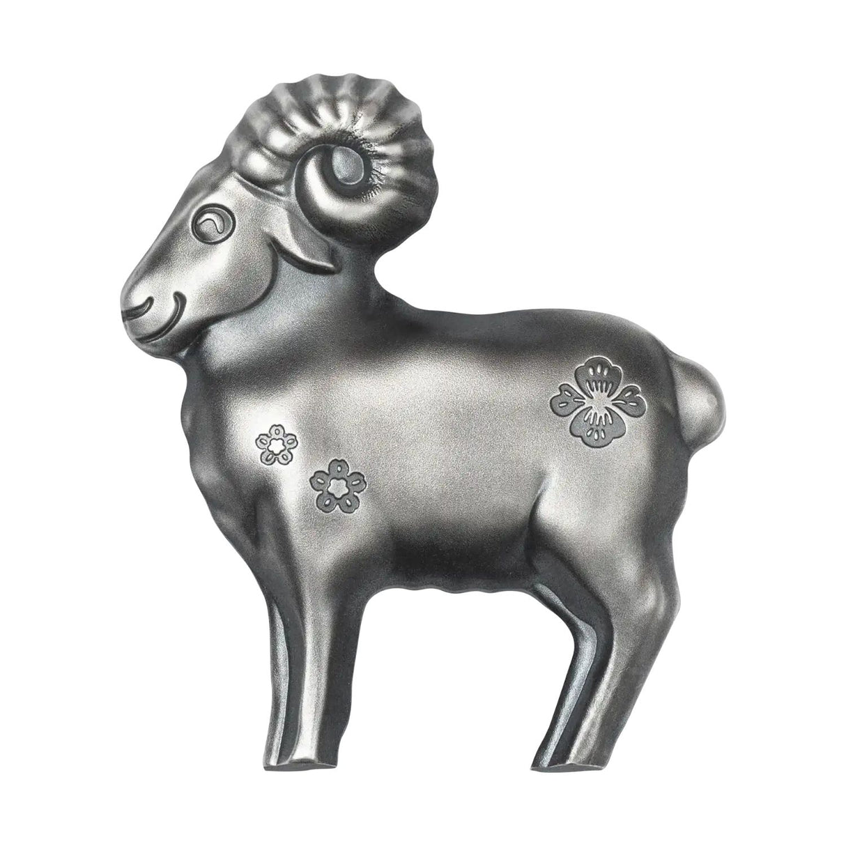 Lunar Year of the Goat 2027 1000T Fluffy Sheep Ultra High Relief 1oz Silver Antique Coin