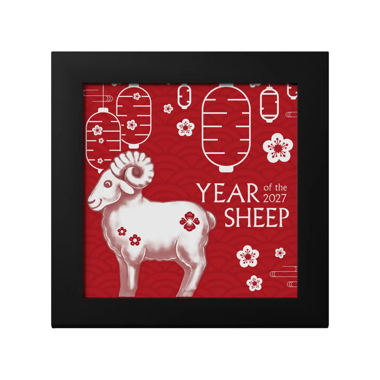 Lunar Year of the Goat 2027 1000T Fluffy Sheep Ultra High Relief 1oz Silver Antique Coin